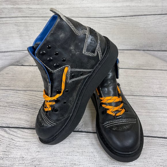 DIESEL Man's D-Cage Mid Hiker Boots Contrast Shoelaces Grunge Size 39 - Picture 12 of 16